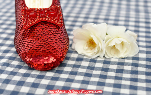 Judy Garland's ruby slippers is progressing well and is halfway there