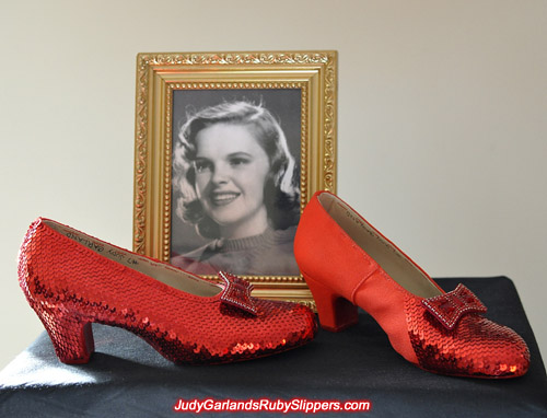 Judy Garland's ruby slippers is slowly beginning to take shape