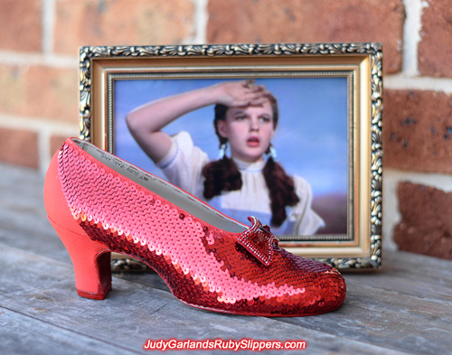 Judy Garland's ruby slippers is starting to shine through with every sequin