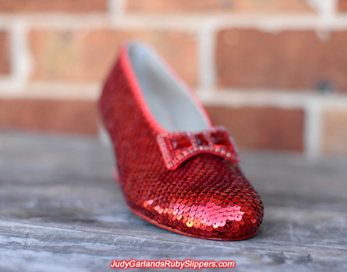 Judy Garland's ruby slippers is starting to shine through with every sequin