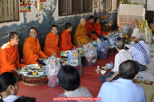 Meal time for Buddhist monks in the nations capital