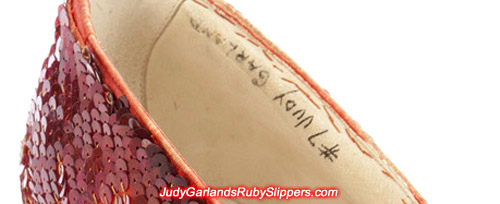 #7 Judy Garland on the original ruby slippers