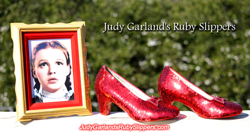 Red hot Judy Garland's ruby slippers