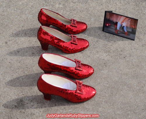 Replica of Judy Garland's ruby slippers in The Wizard of Oz
