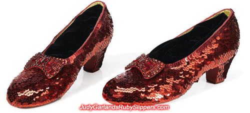 Replica ruby slippers from Western Costume Company