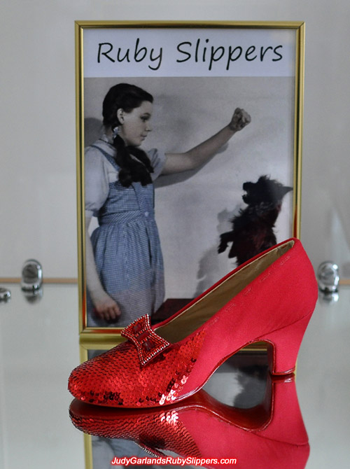 Sequining is now under way on Judy Garland's ruby slippers