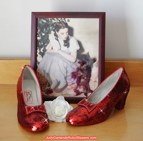 Shiny and sparkly red ruby slippers