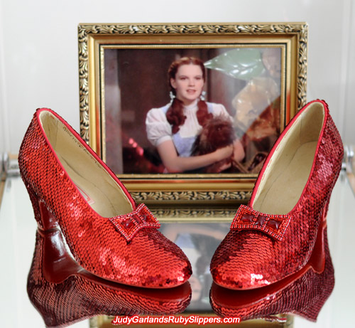 Spectacular hand-sewn ruby slippers