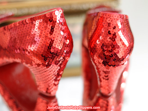 Spectacular hand-sewn ruby slippers