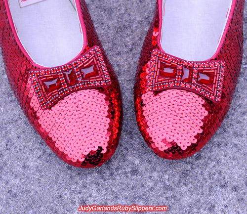 Stunning replica of Judy Garland's ruby slippers