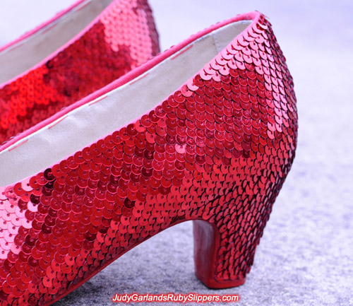 Stunning replica of Judy Garland's ruby slippers