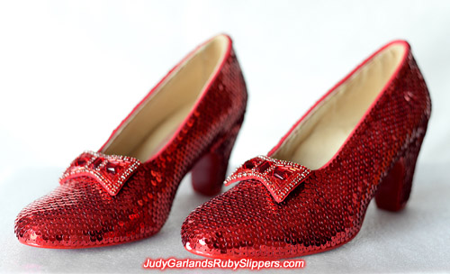 The end result of our project with Judy Garland's ruby slippers