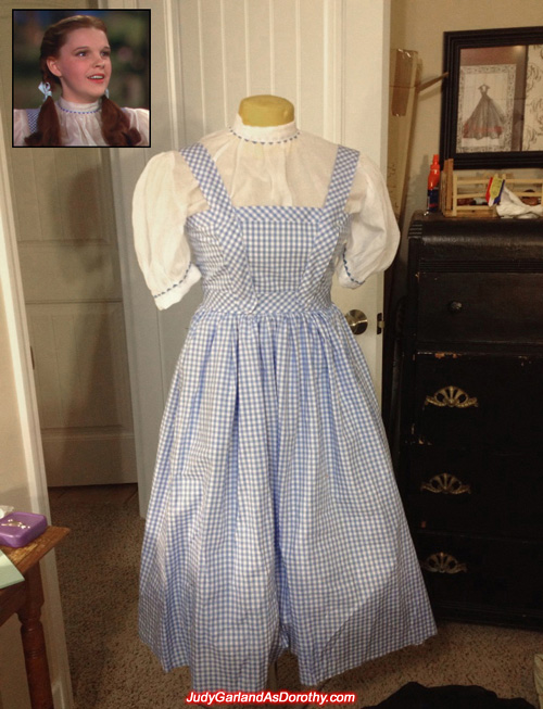 The making of Judy Garland as Dorothy's gingham pinafore dress