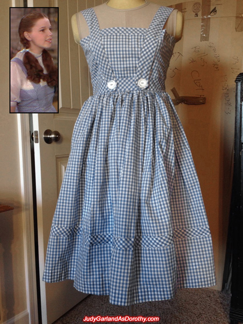 The making of Judy Garland as Dorothy's gingham pinafore dress