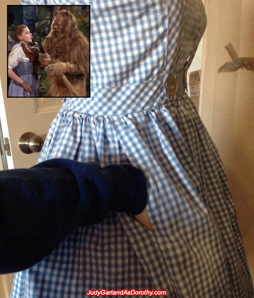 The making of Judy Garland as Dorothy's gingham pinafore dress