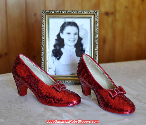 The ruby slippers accompanied by the Minnesotan beauty