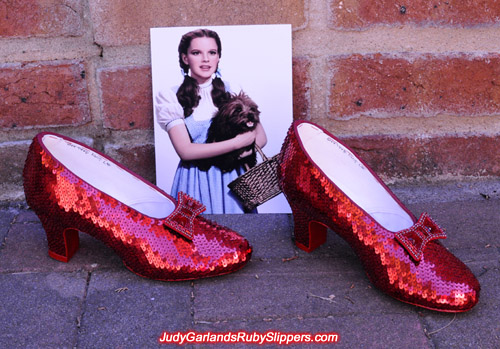 The ruby slippers created by one of the world's top ruby slipper makers