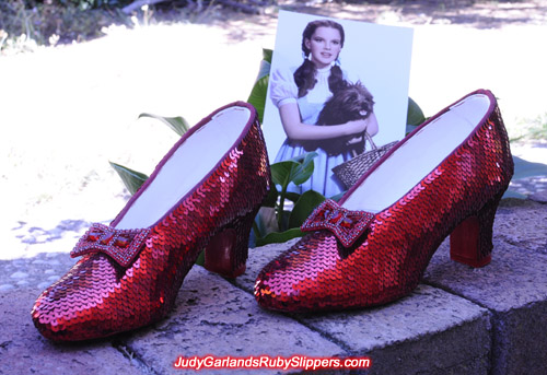 The ruby slippers created by one of the world's top ruby slipper makers