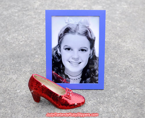 The ruby slippers is half way finished with the right shoe done