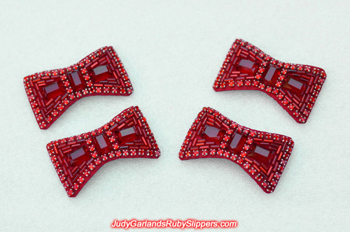 Two beautiful pairs of ruby slipper bows