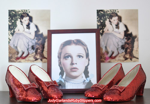 Two pairs of high quality ruby slippers