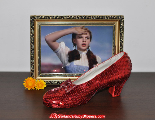 We are hard at work with Judy Garland's ruby slippers