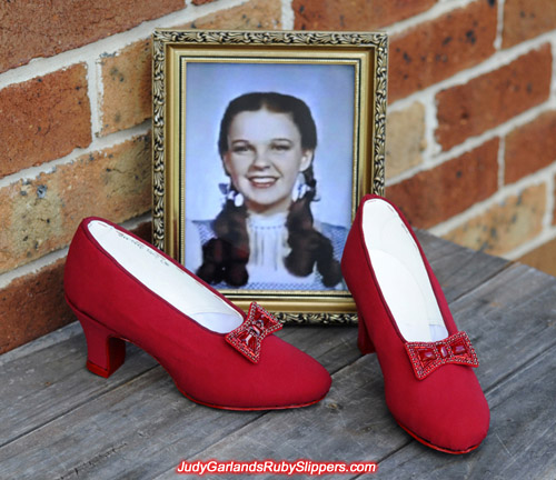 We are set to begin sequining Judy Garland's ruby slippers