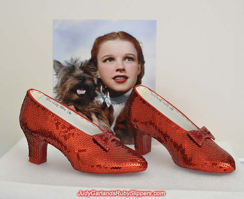 April project with Judy Garland's ruby slippers is finished