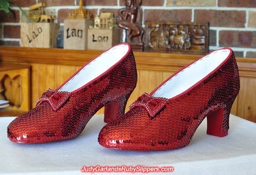 April project with Judy Garland's ruby slippers is finished