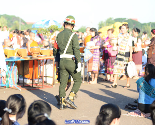 Arrested by police at Boun That Luang 2016