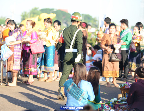 Arrested by police at Boun That Luang 2016