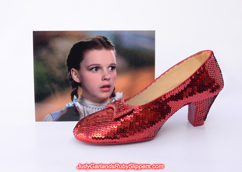 Crafting a pair of size 8 ruby slippers reach the halfway mark