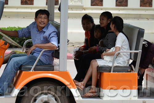 Electric powered bus in Vientiane, Laos