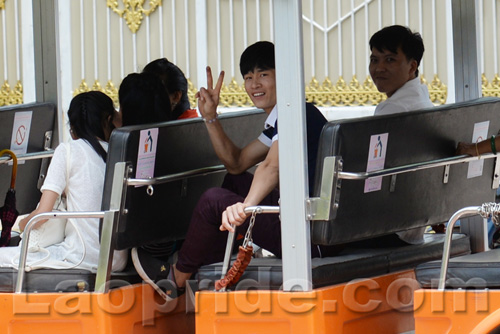 Electric powered bus in Vientiane, Laos