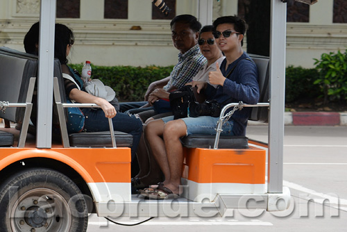 Electric powered bus in Vientiane, Laos