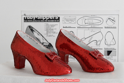 Exquisite pair of ruby slippers crafted in August, 2017