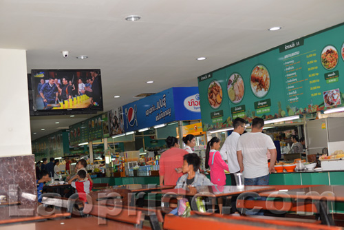 Food court in the Morning Market in Vientiane, Laos