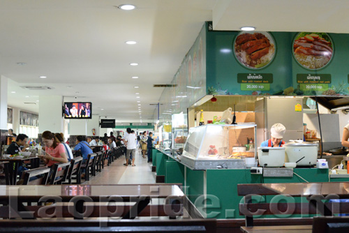 Food court in the Morning Market in Vientiane, Laos