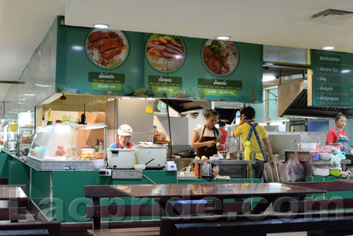 Food court in the Morning Market in Vientiane, Laos