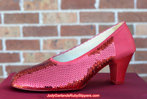 Hand-sewn US women's size 8 ruby slippers