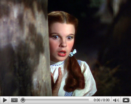 Judy Garland as Dorothy in The Wizard of Oz Video