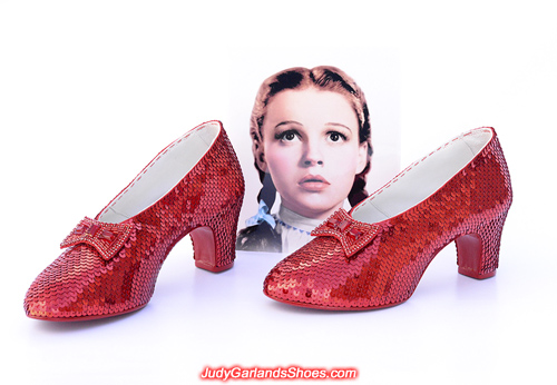 Judy Garland's reproduction ruby slippers in size 5B