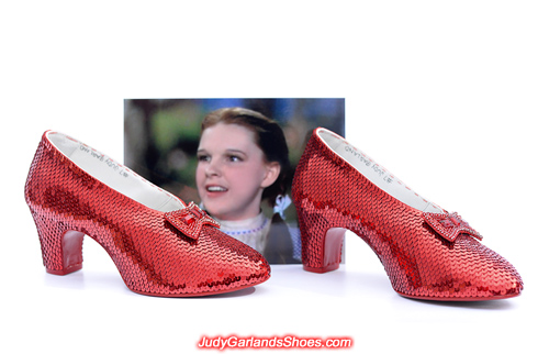 Judy Garland's reproduction ruby slippers in size 5B