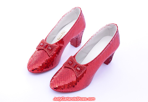 Judy Garland's reproduction ruby slippers in size 5B