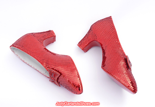 Judy Garland's reproduction ruby slippers in size 5B