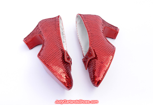 Judy Garland's reproduction ruby slippers in size 5B