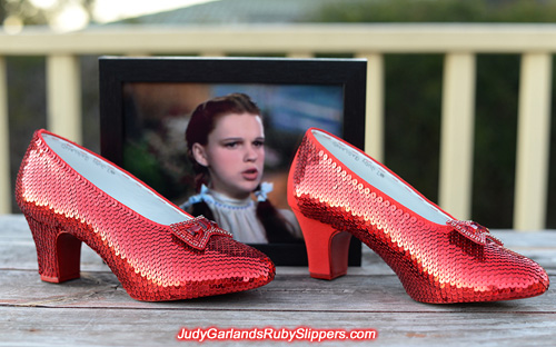 Judy Garland's ruby slippers is taking shape