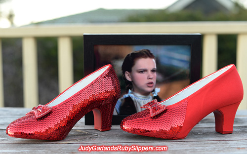 Judy Garland's ruby slippers is taking shape