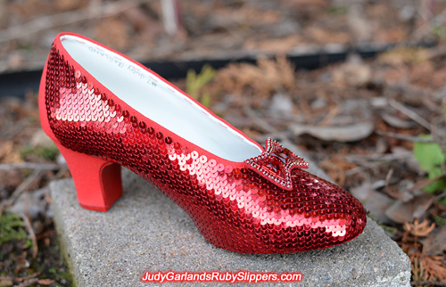 Judy Garland's ruby slippers is taking shape