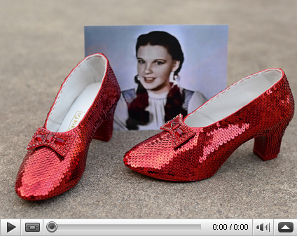 Judy Garlands Ruby Slippers Video